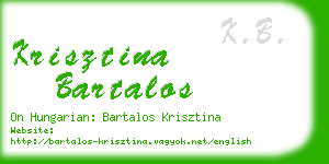 krisztina bartalos business card